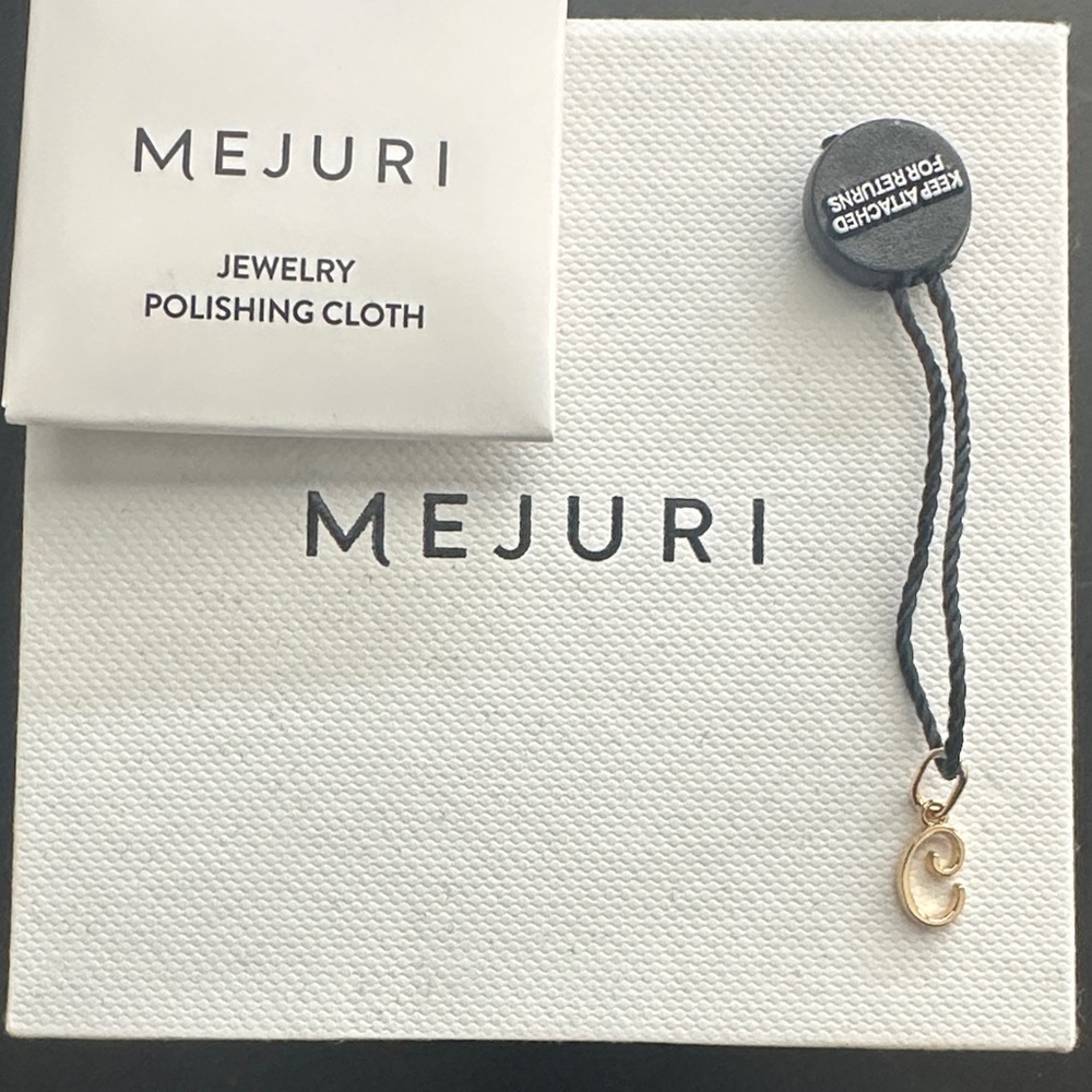 Mejuri Gold Initial C Pendant Charm